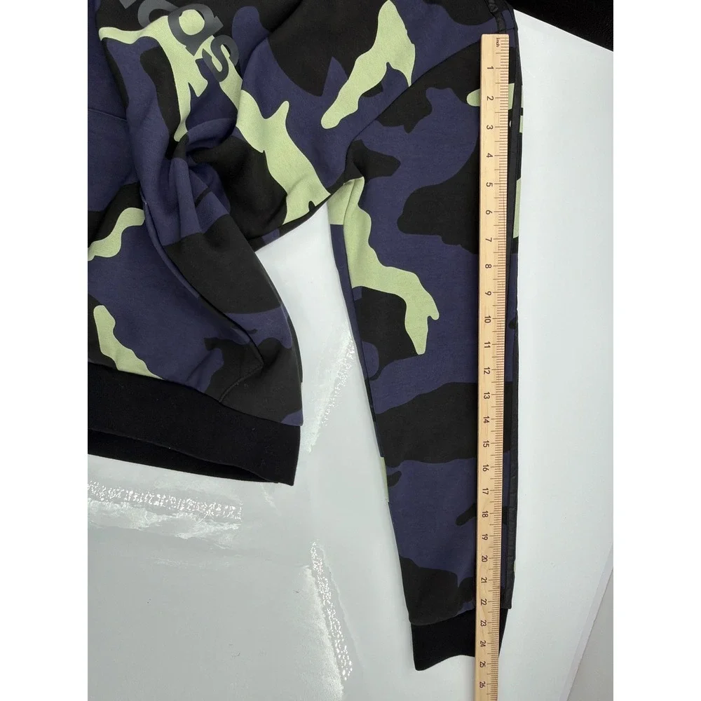 Adidas Originals Mens Camo Hoodie Shadow Navy Trefoil Logo HF4882 Size M